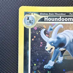 Pokemon Neo Discovery Houndoom Holo Rare Card 4/75 - Error CardU Faded Ink - Image 2