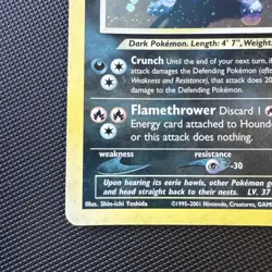 Pokemon Neo Discovery Houndoom Holo Rare Card 4/75 - Error CardU Faded Ink - Image 4