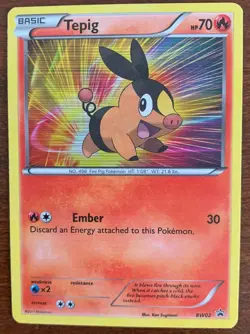 Tepig BW02 Pokemon Card Holo Promo Near Mint / Mint - Image 1