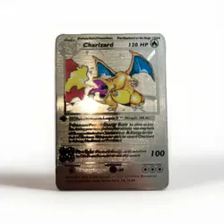 Pokemon Charizard HP120 Gold Metal Card Collectible Display - Image 3