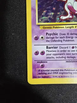 Pokemon TCG Mewtwo Holo 10/102 Base Set Card - Image 4