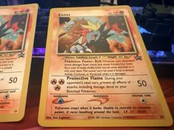 4x PCS Entei 34/53 Reverse Holo Black Star Promo Pokemon Card - Image 4