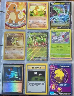 Vintage Pokemon Card Collection - No Binder Lot 5 Pages - Holo - Modern LP/NM - Image 1