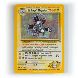 Pokemon - Lt. Surge's Magneton Holo - 8/132 - Gym Heroes - Rare Card - NM - Image 1