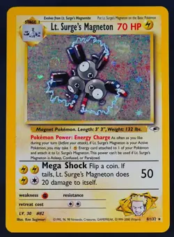 Pokemon - Lt. Surge's Magneton Holo - 8/132 - Gym Heroes - Rare Card - NM - Image 2