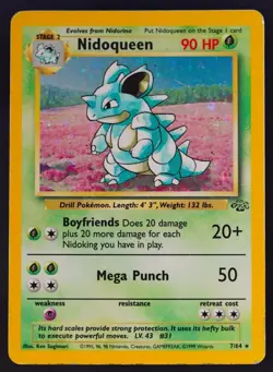 Pokemon - Nidoqueen Holo - 7/64 - Jungle - Rare Card - PL - Image 2