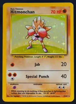 Pokemon - Hitmonchan Holo - 7/102 - Base Set - Rare Card - PL - Image 2