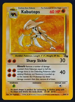 Pokemon - Kabutops Holo - 9/62 - Fossil - Rare Card - LP - Image 2