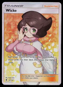 Pokemon Card - Wicke (Full Art) SM - Burning Shadows 147/147 Ultra Rare - Image 1