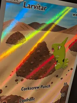 Larvitar Obsidian Flames Illustration Rare Card 203/197 NM Condition - Image 2