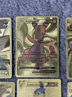 Set of 10 Pokemon Magikarp,Moltres,Dragonite+Gold Accent Foil Fan Art Cards LP - Image 4