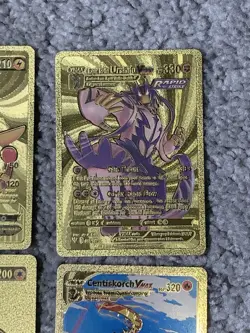 Set of 10 Pokemon Magikarp,Moltres,Dragonite+Gold Accent Foil Fan Art Cards LP - Image 5