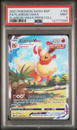 🚀✅Flareon VMAX SWSH180 SWSH: Sword & Shield Promo Cards Holo PSA 9✅🚀 - Image 1