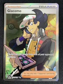 Giacomo 252/193 Paldea Evolved Ultra Rare Trainer Holo Pokemon TCG Card NM - Image 1