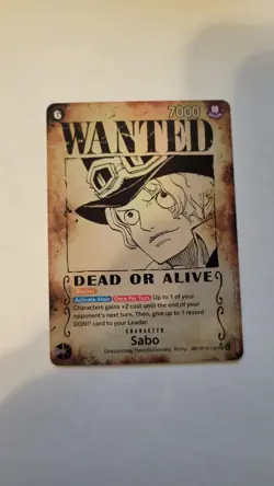 Sabo Wanted Poster Card SEC SP- OP13-120 - Carrying On His Will - English - Image 1