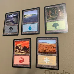 MTG Euro Promo Lands Purple Booster Set-complete set of five LP - see pictures - Image 1