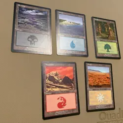 MTG Euro Promo Lands Purple Booster Set-complete set of five LP - see pictures - Image 2