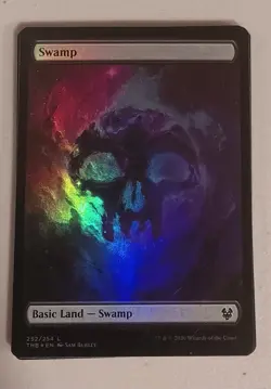 Mtg x9 Theros Foil Swamp Basic Land #252 Lot - Image 1