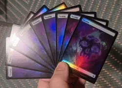 Mtg x9 Theros Foil Swamp Basic Land #252 Lot - Image 2
