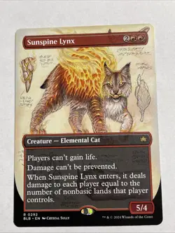 Sunspine Lynx (Borderless) Bloomburrow #292 Rare - Image 1