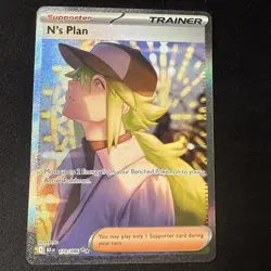 Pokemon N’s Plan 170/086 SIR S&V Black Bolt Pack Fresh! 10 Contender - Image 1