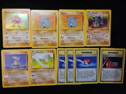 1999 Pokemon Base Set / Jungle Card Lot - Holo Hitmonchan WOTC - Image 1