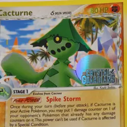Pokemon TCG Cacturne Delta Species Holo 15/100 Crystal Guardians Stamped - Image 3