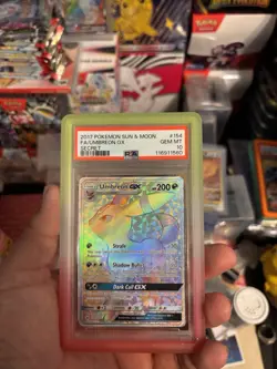 Pokemon SM Sun & Moon Umbreon GX 154/149 Secret Rare Holo Foil Full Art PSA 10 - Image 1