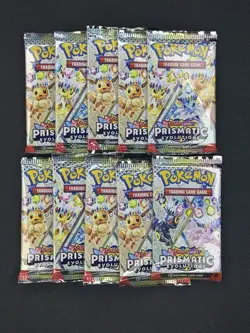 10x Prismatic Evolutions Booster Pack Lot 10 Factory Sealed Packs Pokemon TCG - Image 1