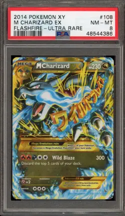 Pokemon M Charizard EX XY Flashfire Holo Ultra Rare #108 PSA 8 - Image 1