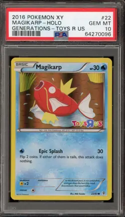 Pokemon Magikarp XY Generations Toys R Us Holo Promo #22 PSA 10 Gem Mint - Image 1