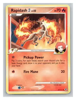Pokemon TCG Rapidash E4 47/111 Rising Rivals Normal MP - Image 1