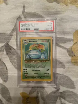 Venusaur Holo Rare PSA 6 EX-MT Base Set 2 WOTC Pokemon TCG - Image 1