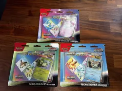 Pokemon Prismatic Evolutions Tech Sticker Collection Sealed - Complete Set of 3 - Image 1