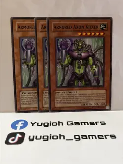 YUGIOH ARMORED AXON KICKER X3 ANPR COMMON LIGHT PLAYED - Image 1