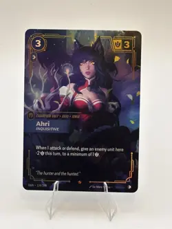 Ahri Inquisitive Riftbound TCG League Of Legends Origins 119/298 NM Card *FOIL* - Image 1