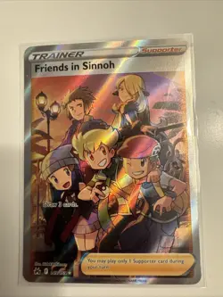Pokemon TCG Crown Zenith Trainer Friends in Sinnoh Holo Ultra Rare Card 149/159 - Image 1