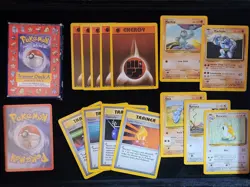 1999 Pokemon Trainer Deck A Box PLUS Card Lot - Red Border Machoke Brocks WOTC - Image 1