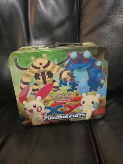 Pokemon XY Tin With Bulk Trading Cards 2012-14 GUC 100s Of Cards Pokemon TCG - Image 1