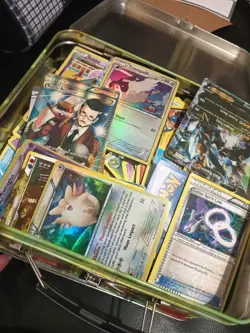 Pokemon XY Tin With Bulk Trading Cards 2012-14 GUC 100s Of Cards Pokemon TCG - Image 3