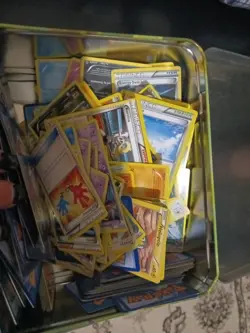 Pokemon XY Tin With Bulk Trading Cards 2012-14 GUC 100s Of Cards Pokemon TCG - Image 4