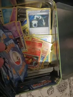 Pokemon XY Tin With Bulk Trading Cards 2012-14 GUC 100s Of Cards Pokemon TCG - Image 5