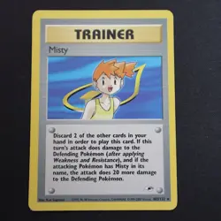 Misty Trainer 102/132 Rare - Gym Heroes WOTC Vintage Pokemon Card LP/NM - Image 1