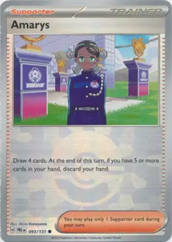 Amarys 093/131 Poke Ball Holo PRE Prismatic Evolutions Pokemon Card NM - Image 1