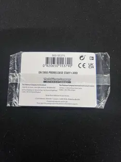 Pokemon Temporal Forces Prerelease Staff Card Promo Pack SEALED - Image 2