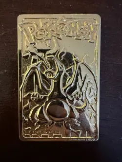 Pokemon Charizard 23k Gold Plated Trading Card 1999 Burger King Limited Edition - Image 1
