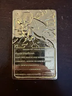 Pokemon Charizard 23k Gold Plated Trading Card 1999 Burger King Limited Edition - Image 2