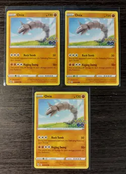 Steelix 044/078 & 4x Onix 036/078 Pokemon GO card NM - Image 2