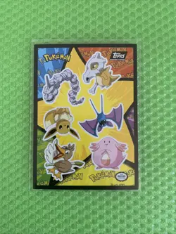 1999 Topps Pokemon The Movie Onix Cubone Eevee Chansey Zubat Sticker Card - Image 1