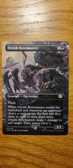 MTG Orcish Bowmasters 433 Tales of Middle-earth LoTR Borderless scene card - Image 1